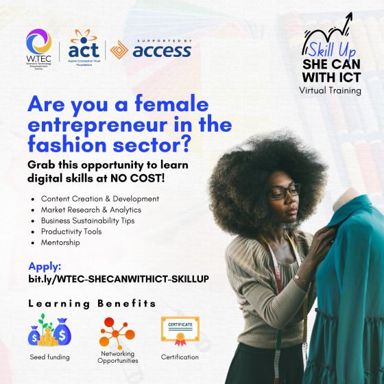 SHE CAN with ICT – Skill Up For Female Entrepreneurs | Seed Funding, Mentorship, and Certification